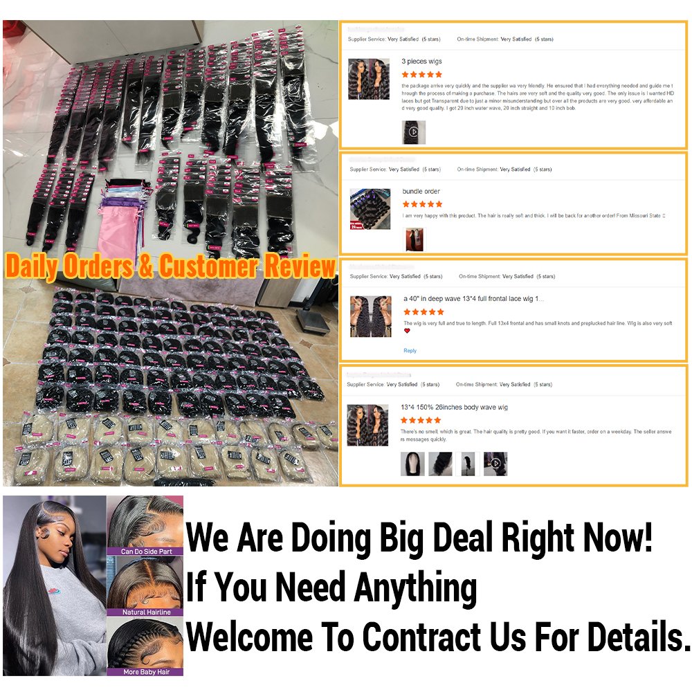 13x4 13x6 HD Transparent Lace Frontal Wig Loose Deep Wave Lace Front Human Hair Wigs Vendor, Pre Plucked Nature Wave Lace Wig