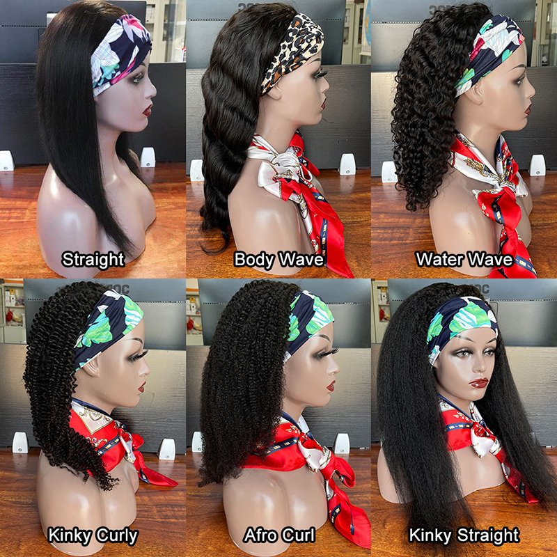 Best cuticle aligned virgin cheap remy natural virgin hair wigs,brazilian wholesale 100% human hair for black women headband wig