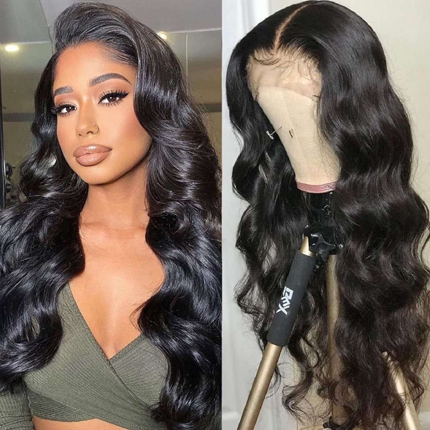 13x6 transparent Body Wave Brazilian Indian Virgin Human Hair Wig lace frontal Glueless Natural wholesale vendor For Black Women