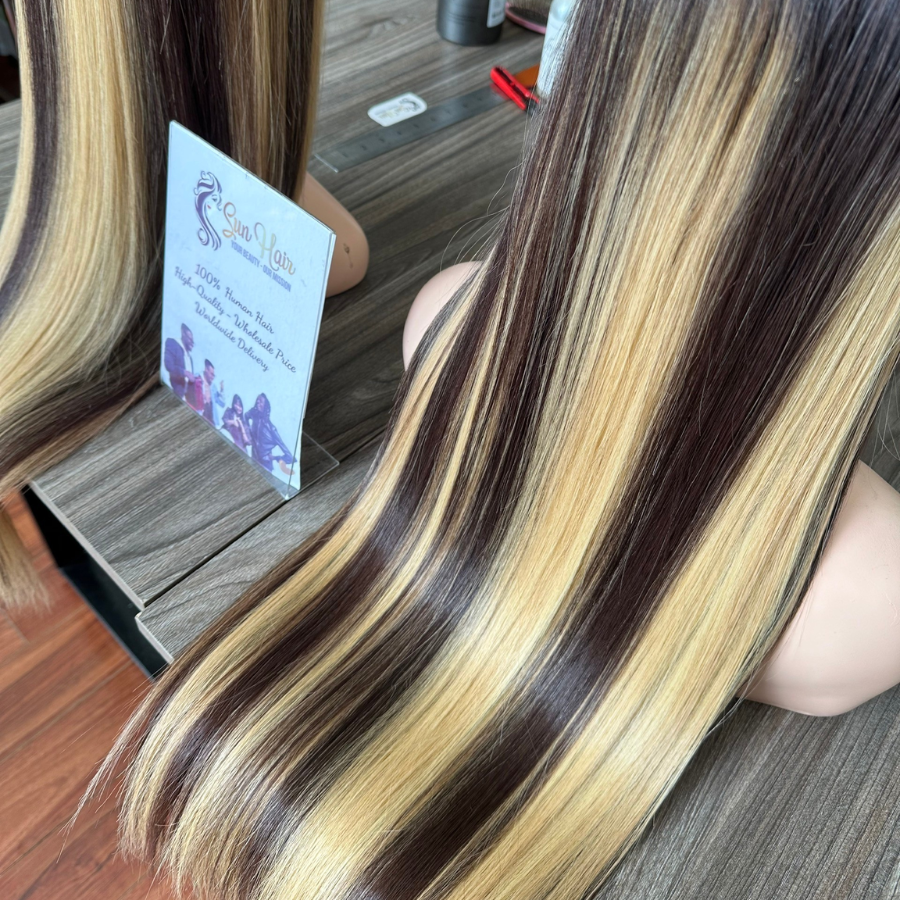2024 Best Selling 100% Virgin Human Hair Extensions High Quality Women's Wigs 200% Density 2x6 Lace Closure Light Colors Blonde