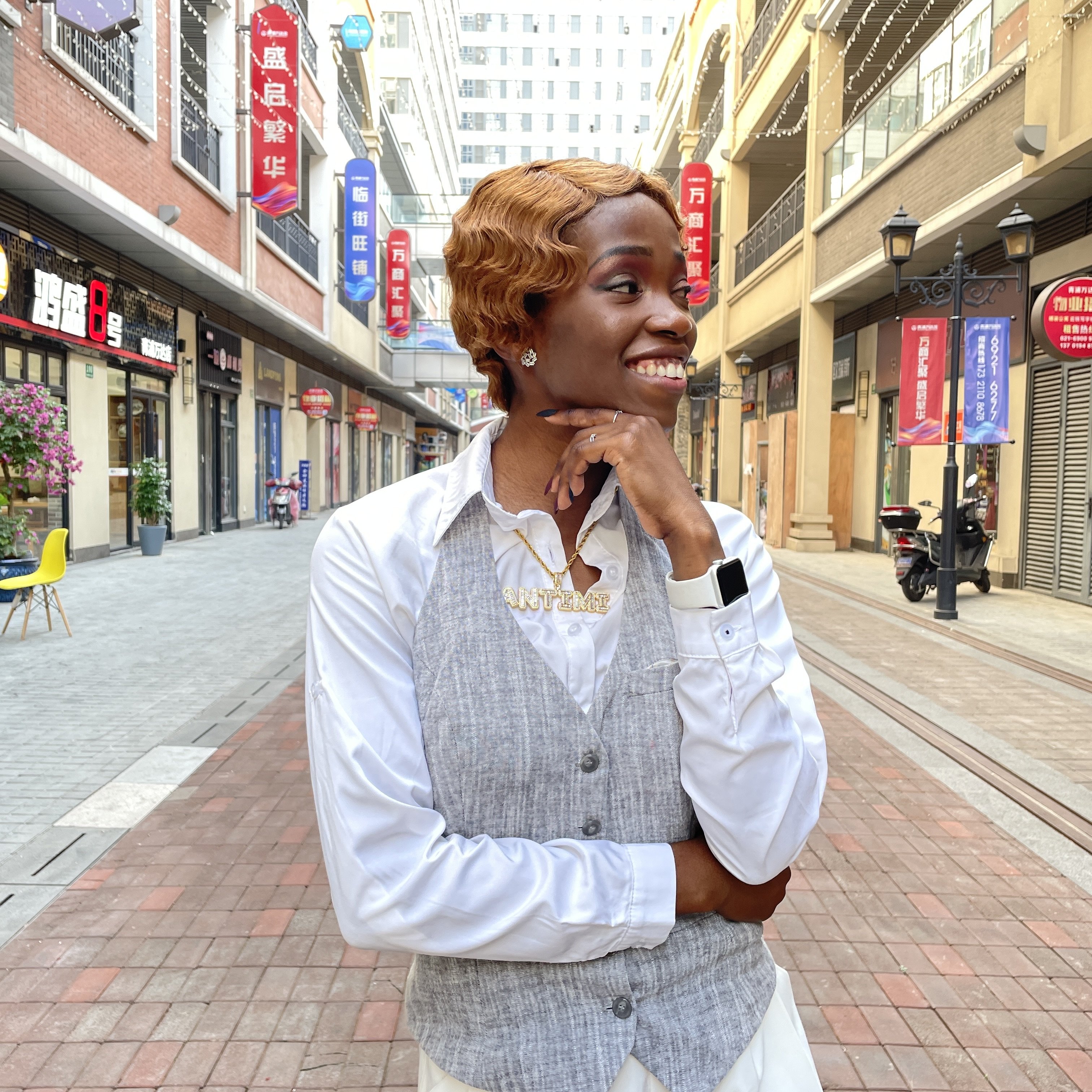 Wig vendor 150% 180% Density Machine Made Pixie Cut short human brazilian hair wigs Brown deep wave 100% human hair wigs