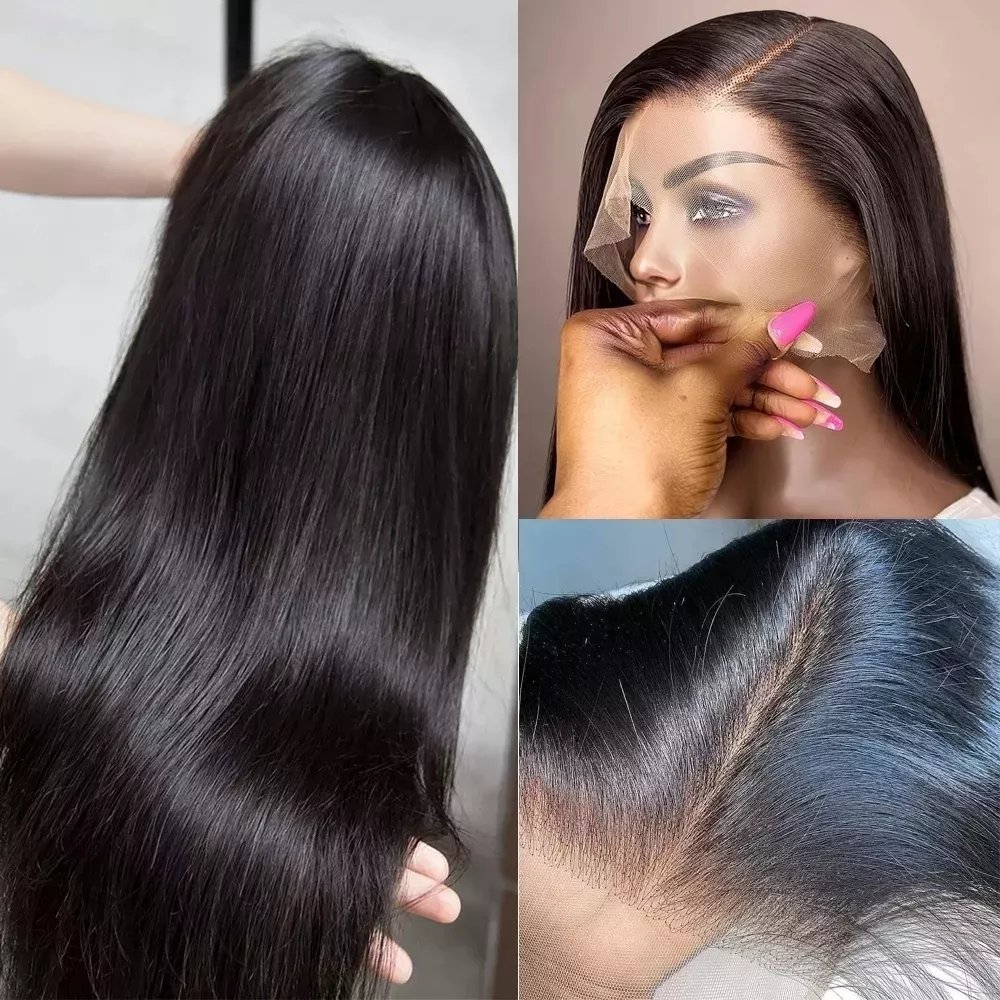 Cheap Kinky Straight Human Hair Full Lace Frontal Wigs Raw Brazilian Virgin Human Hair Wig Yaki Lace Front Wig For Black Women