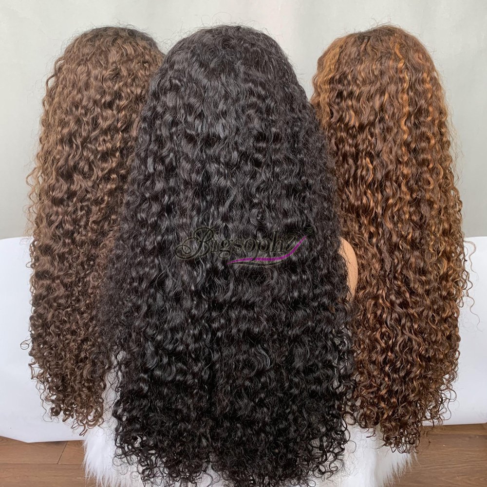 Glueless Brazilian Luxury Curly Wig, Cheap Curly Human Hair Wig Frontal Lace Human Hair Wigs