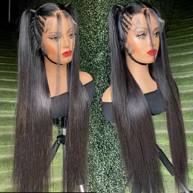 100% Virgin Human Hair 10a Wave Hd Front Lace Wig Straight Hair Brazilian Weave Grade 12a Full Lace Glueless Human Hair Wig
