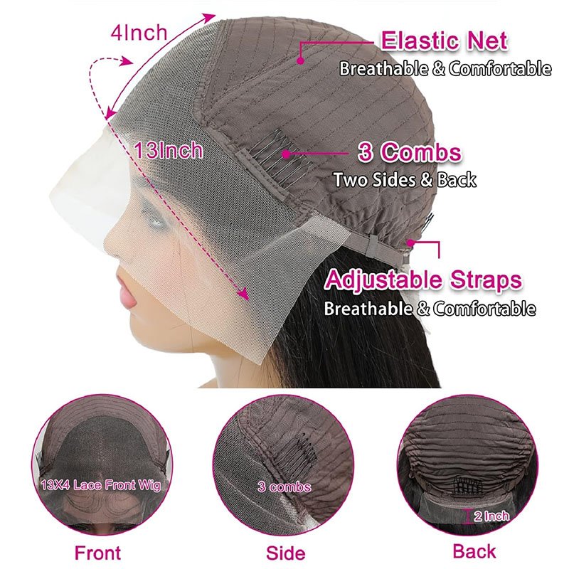 2024 Lace Wig Glueless Brazilian Virgin Hair Wig Hair Lace Front Of Imitation Human Hair Wigs for Black Women