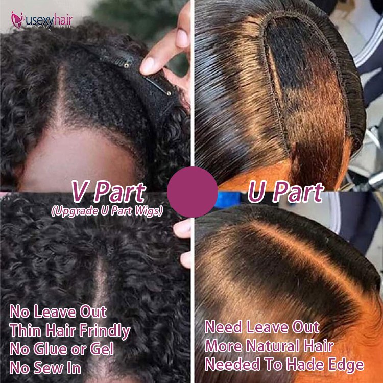 Hot Sale Women Wigs 100% Human Hair Remy Glueless Thin V Part Wig Kinky Straight Human Hair Wigs For Black Women