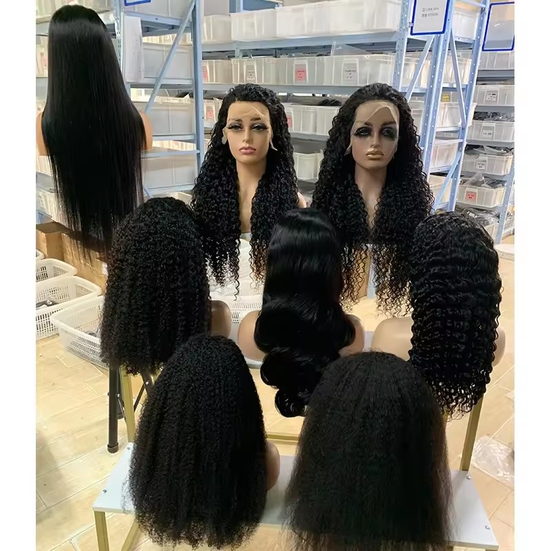Jerry Curly Transparent HD 5x5 4x4 Lace Front Frontal Wig Glueless Brazilian Pre Pluck Raw Lace Human Hair Wigs