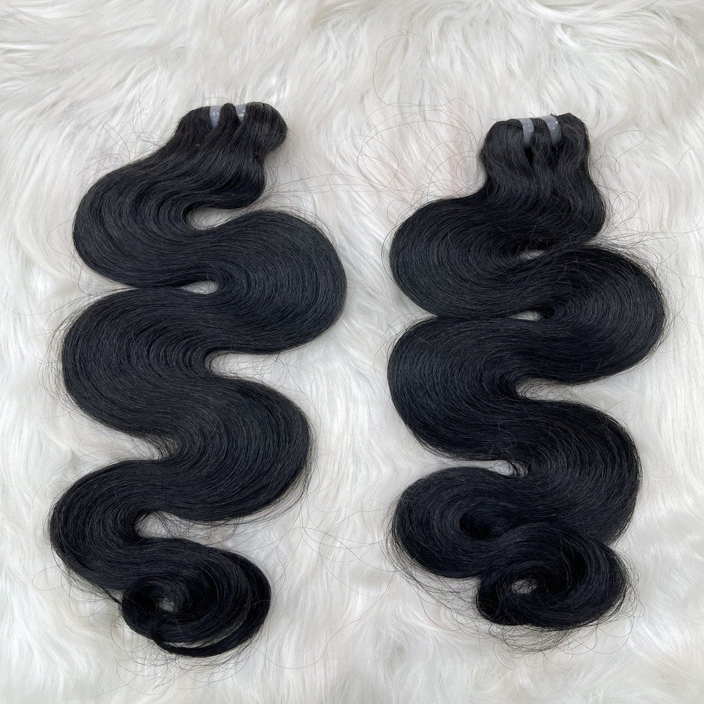 High Quality Vietnamese Body Wavy Raw Hair 100% Wholesale Bundles for Women's Lace Frontals and Wigs Styled Wave Hair