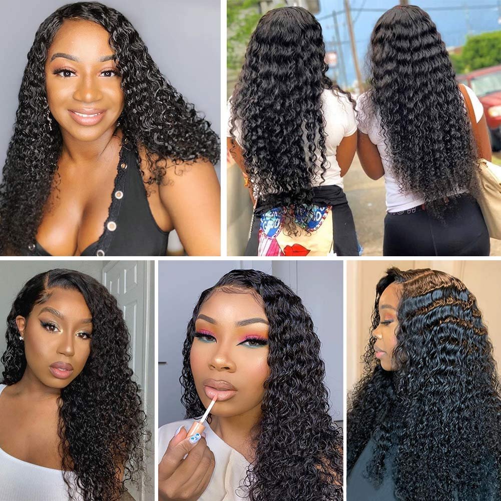 Wholesale Cheap Raw Peruvian Virgin Deep Wave Human Hair Wigs Lace Closure Wigs For Black Women Hd Lace Frontal Wigs Human Hair