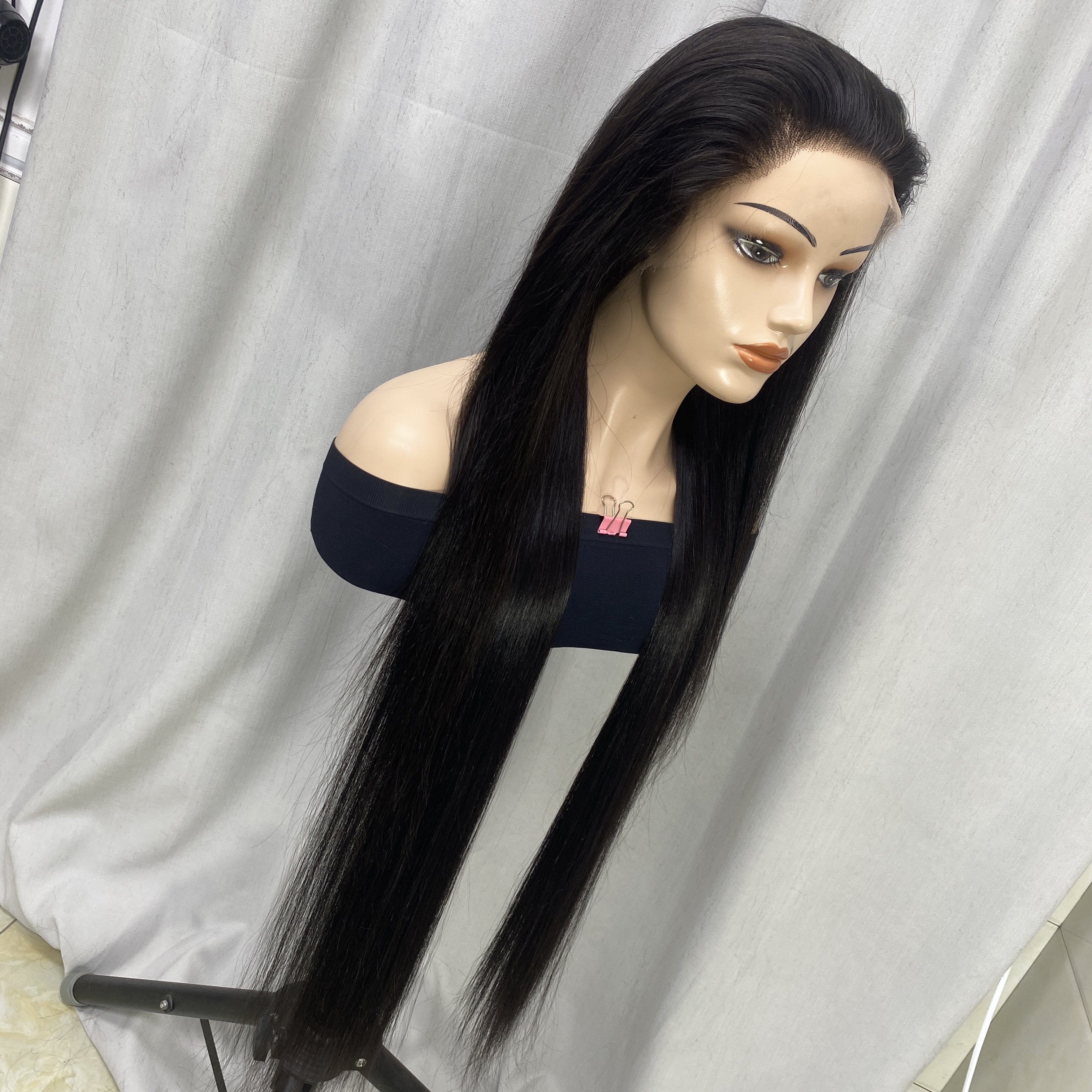 Wholesale Raw Indian Virgin Natural 180% Density Human Hair Hd Full Lace Frontal Wig Transparent Lace Front Human Hair Wigs