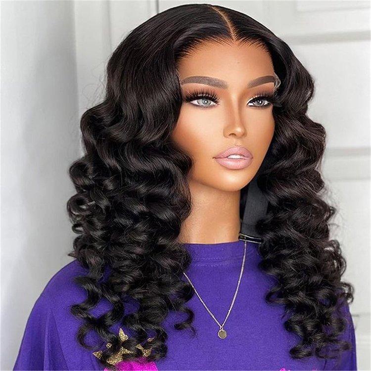 Affordable Cute 30 Inch Curly Human Hair Wigs Glueless 360 13X6 Swiss Lace Frontal Loose Deep Wave Wig