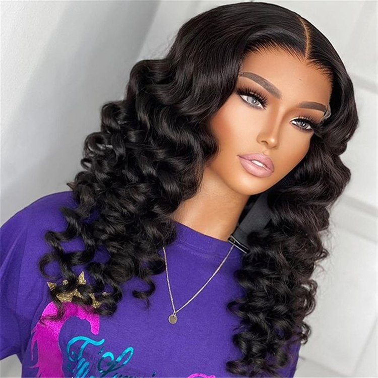 Affordable Cute 30 Inch Curly Human Hair Wigs Glueless 360 13X6 Swiss Lace Frontal Loose Deep Wave Wig