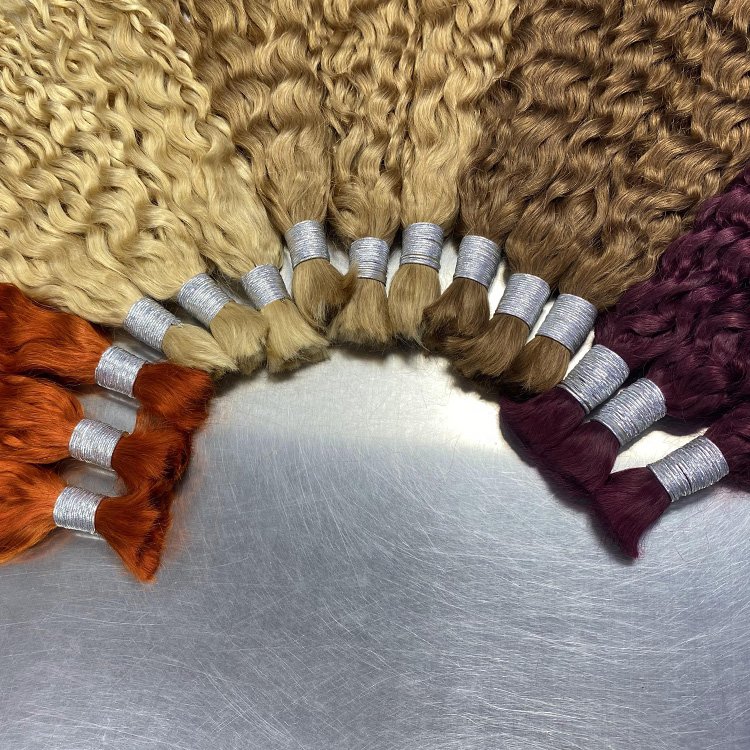 RXHAIR Wholesale Afro Kinky Water Wave #27 Bulk Hair Extensions Brazilian Raw Human Braiding In Bulk No Weft With Wigs