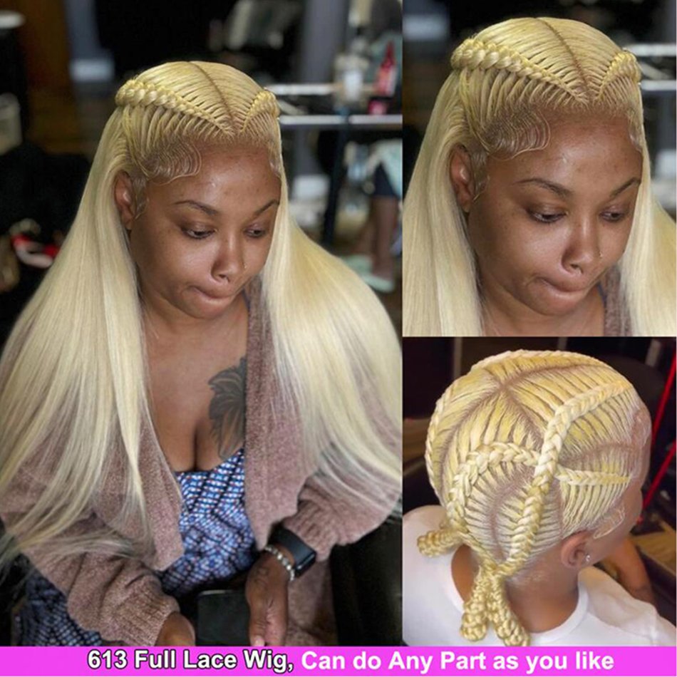 Cheap 613 HD 360 Lace Frontal Wig Vendor Brazilian Virgin Hair Blonde Braided Wigs Human Hair Lace Front Wigs For Black Women