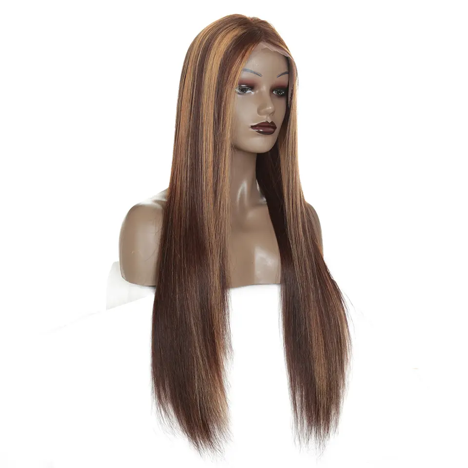 LINDAL lacefront blonde free samples brown highlighted vietnamese ombre long women brazilian alayage unprocessed human hair wigs