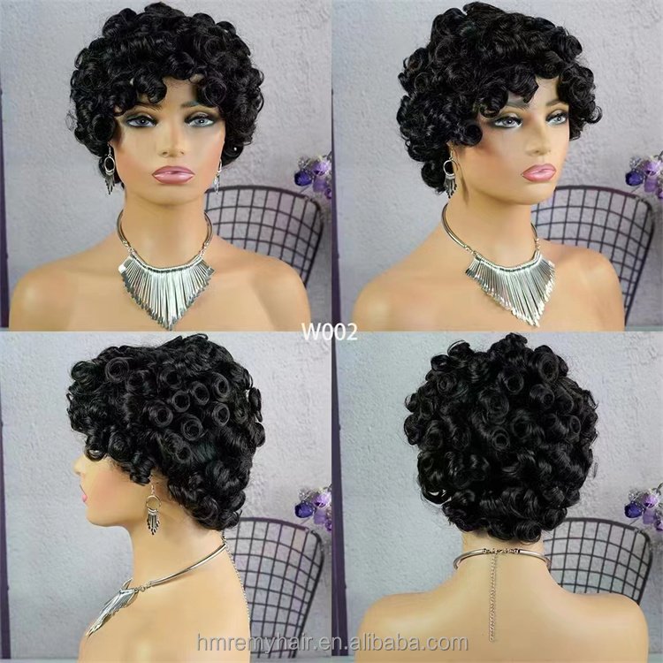 Pixie Wigs 13X4 Lace Frontal Human Hair Wigs Ear to Ear Short Cut Wigs Remy Hair Wholesales 5pcs