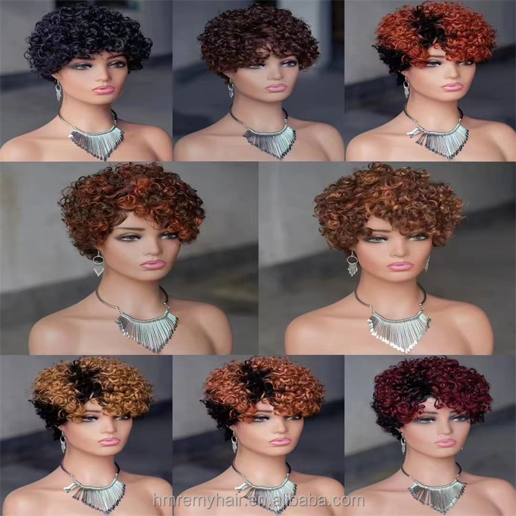 Pixie Wigs 13X4 Lace Frontal Human Hair Wigs Ear to Ear Short Cut Wigs Remy Hair Wholesales 5pcs