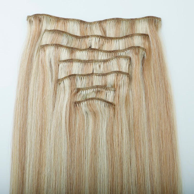 Seamless Clip In remy Hair Extension Double Drawn Clip In Hair Extensions 100% vietnamese human hair