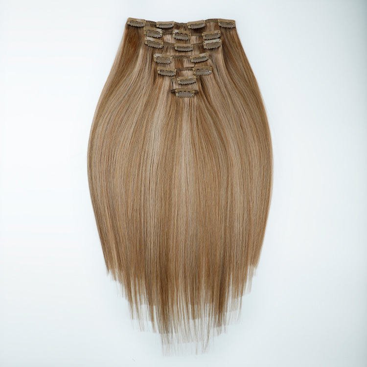 Seamless Clip In remy Hair Extension Double Drawn Clip In Hair Extensions 100% vietnamese human hair