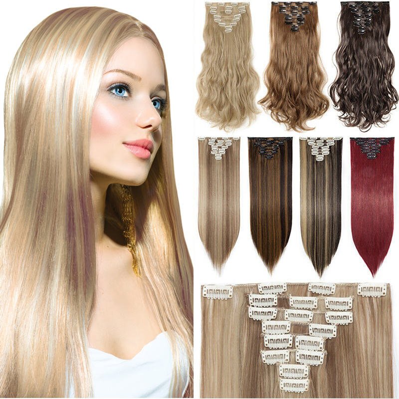 Seamless Clip In remy Hair Extension Double Drawn Clip In Hair Extensions 100% vietnamese human hair
