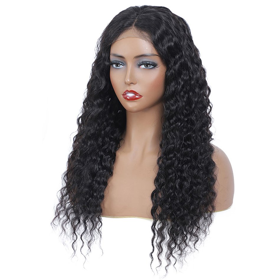 Raw Indian Virgin Human Hair Lace Front Wigs 5x5 Lace Closure Wigs Human Hair Water Wave Natural Human Hair Wigs For Black Women
