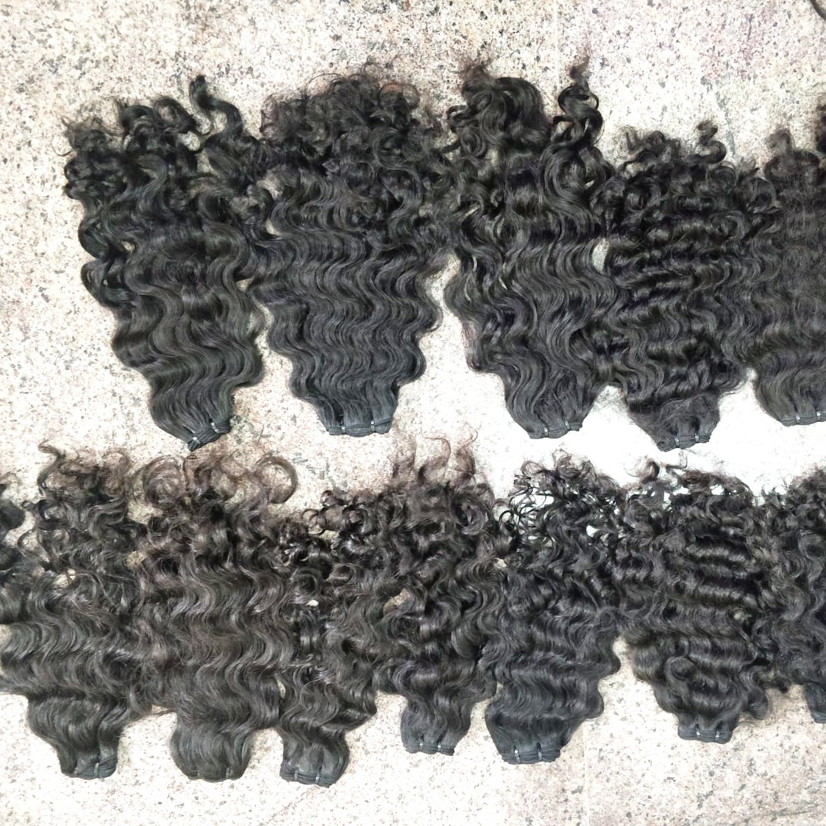 Best Quality 100% Raw Unprocessed Remy South Indian Natural Curly Human Hair Extensions Short Length Lace HD Transparent Swiss