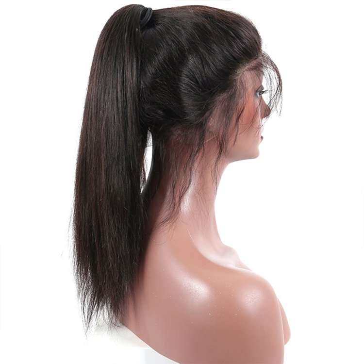 Wholesale Price Long Straight 360 Lace Frontal Wigs Naturelle Raw Virgin Brazilian Human Hair Wig 360