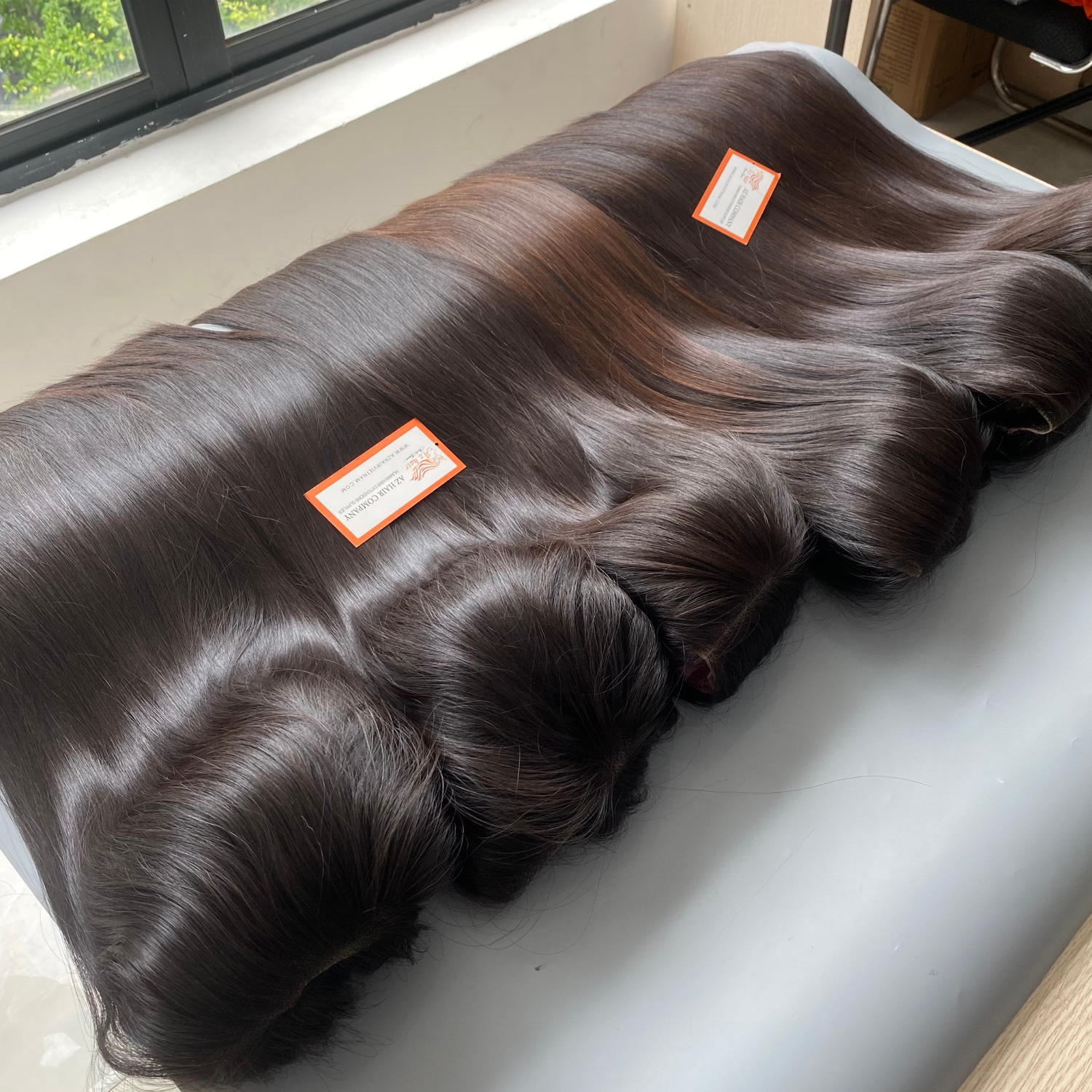 Hot Sale Raw Virgin Wig Human Hair, Best Vietnamese Straight Hair Extensions With Wholesale Price Factory 100% No Tangle ,No Mix