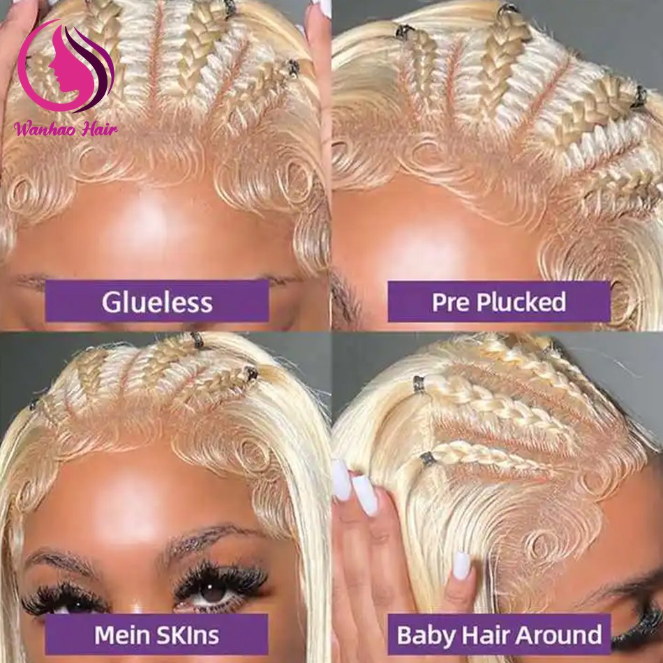 40 Inch 613 Blonde Kinky Curly Human Hair Wig HD Full Lace Frontal Wig with Baby Hair Raw Curly Wigs Human Hair Lace Front