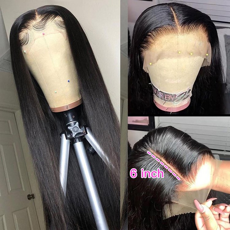 Virgin 100% Human Natural Hd Swiss Lace Front Wig Perruque Hd Lace Front Human Hair Wig Transparent 13X6 Hd Lace Frontal Wigs
