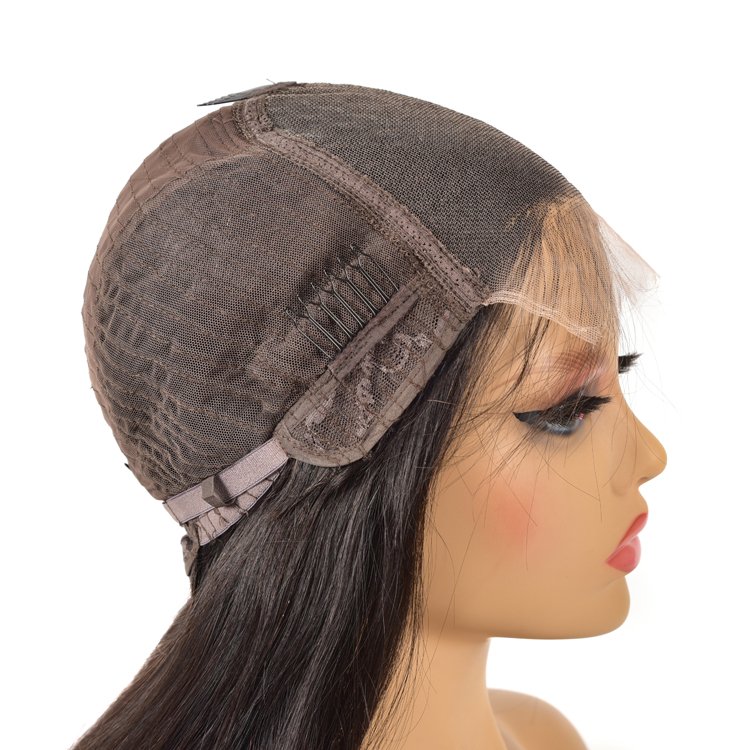 130% 150% 180% Wholesale 4x4 Lace Closure Wig Vendors, 100% Cuticle Aligned Wig 4x4 Closure Natural Straight Human Hair Wigs