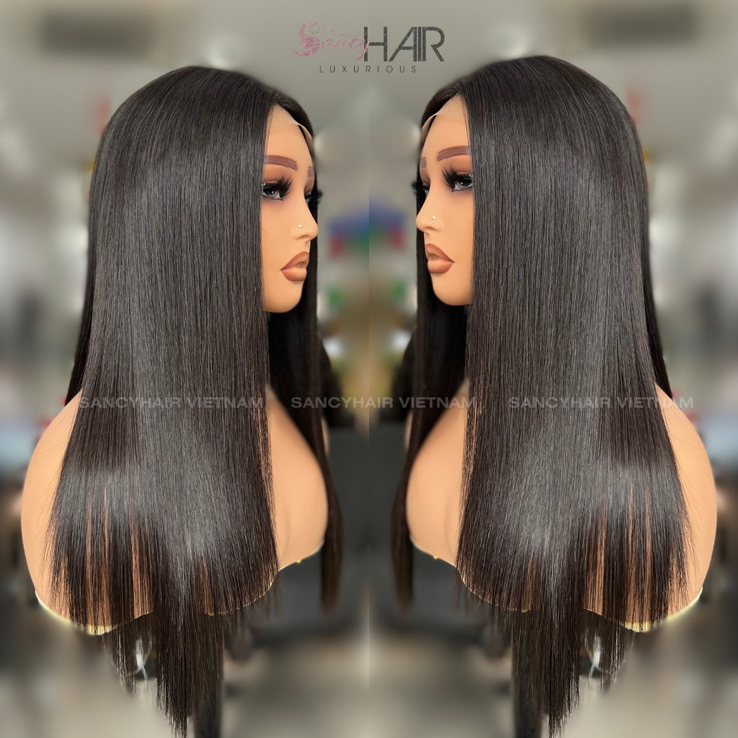 High Quality Double Wigs Closure For Black Women Cuticle Aligned Raw Hair Weft Hair Extensions Exquisite Virgin Human Hair Wigs