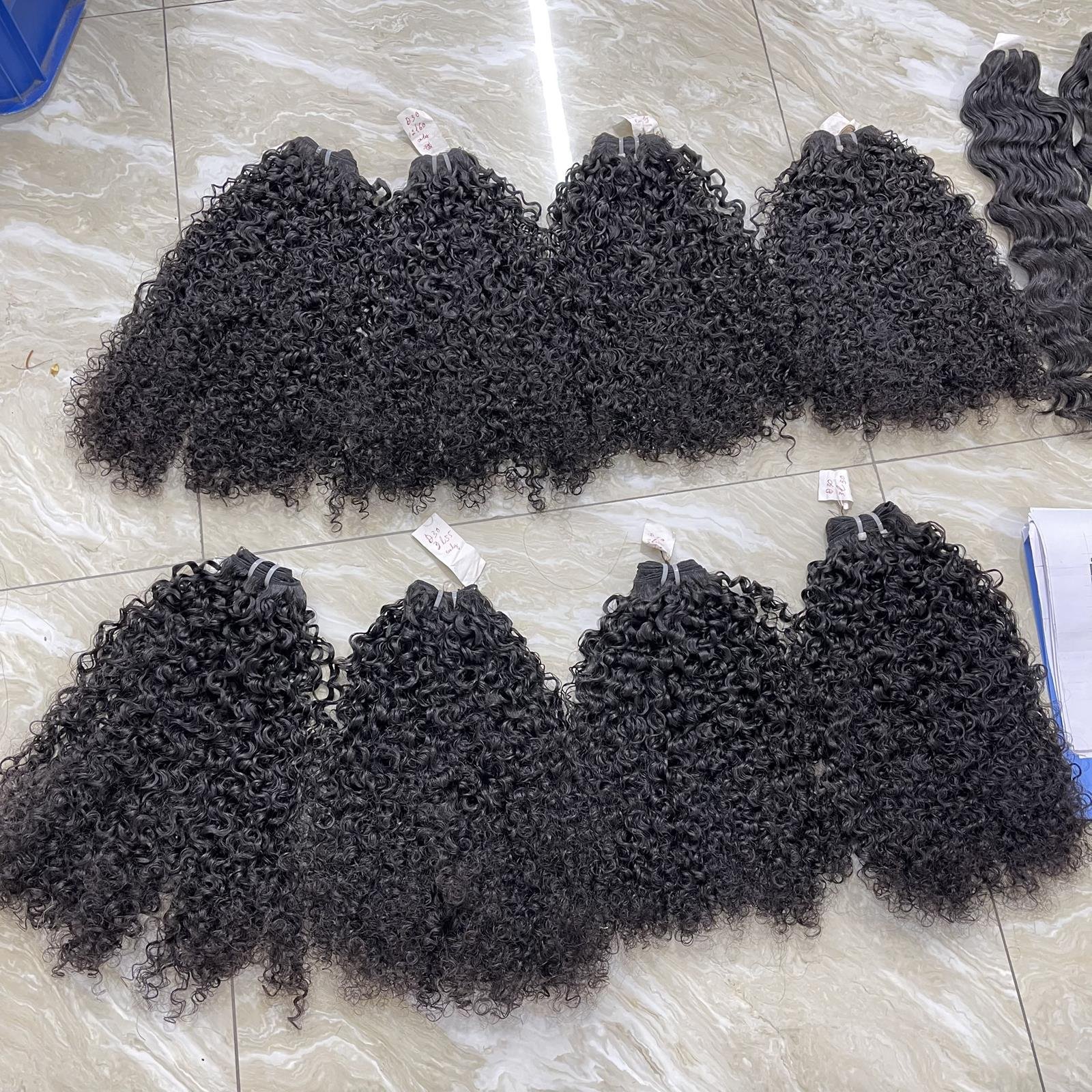 Jerry Curly Raw Virgin Vietnamese Human Hair Extensions Double Drawn Cuticle Aligned Bundles Human Hair Wigs For Black Women