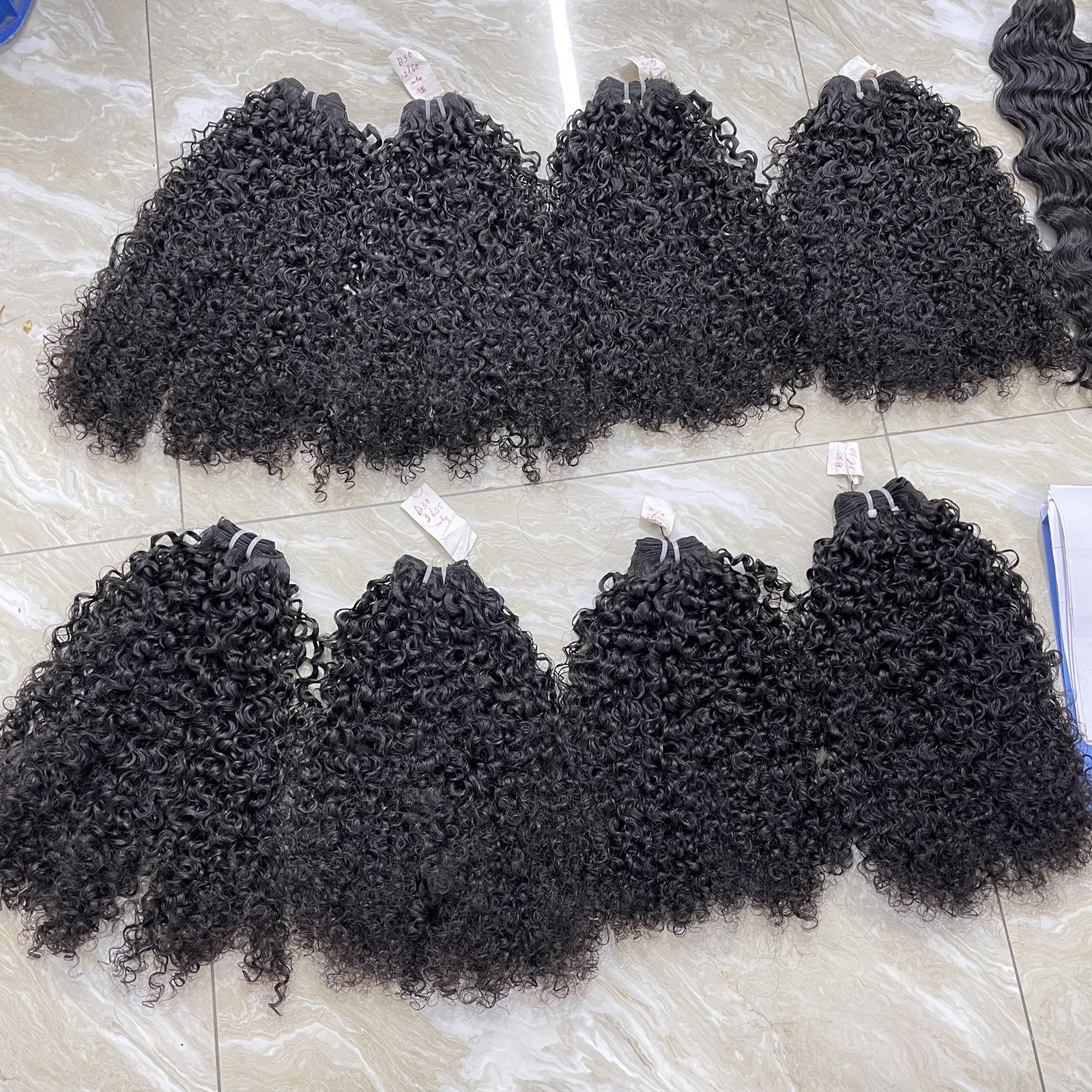Jerry Curly Raw Virgin Vietnamese Human Hair Extensions Double Drawn Cuticle Aligned Bundles Human Hair Wigs For Black Women
