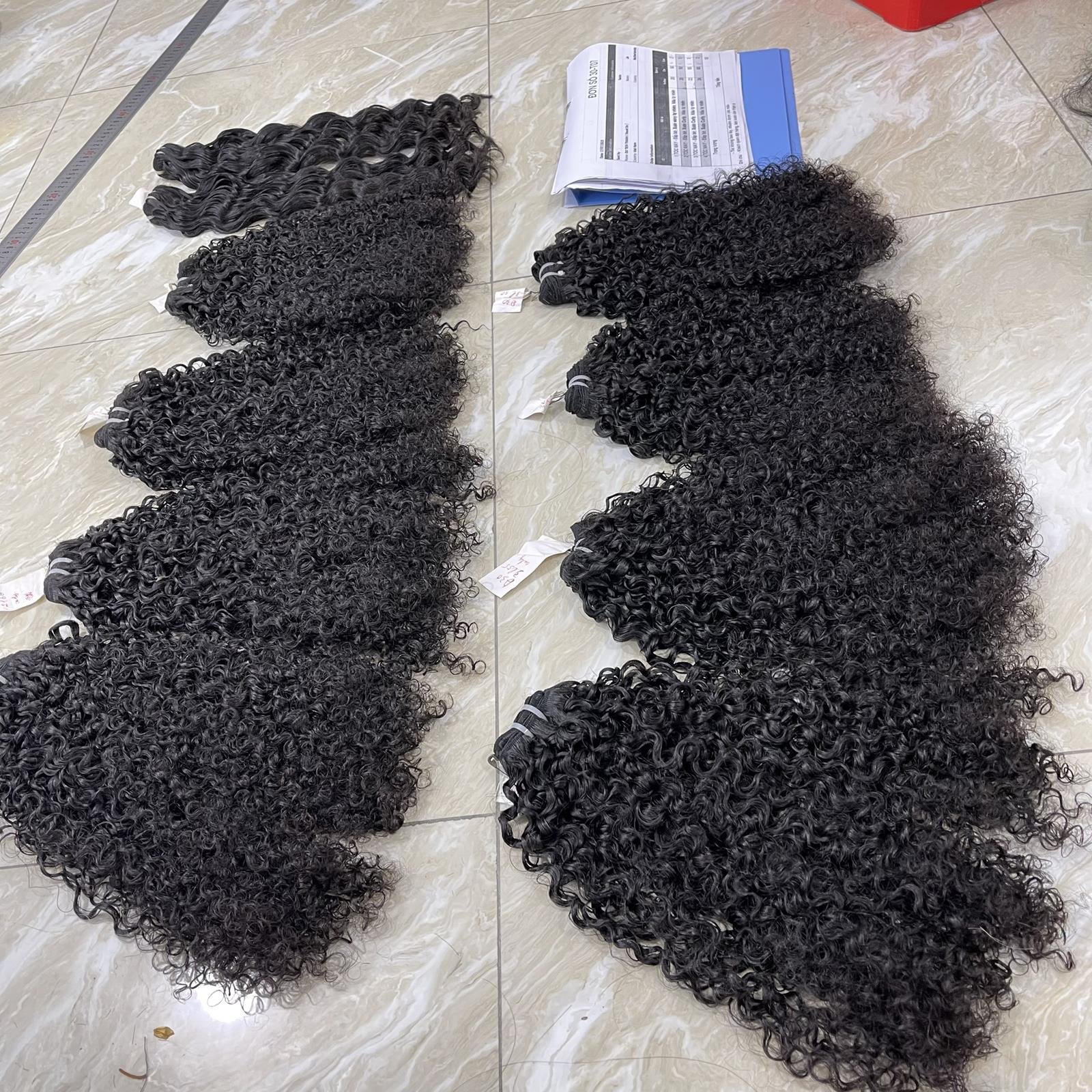 Jerry Curly Raw Virgin Vietnamese Human Hair Extensions Double Drawn Cuticle Aligned Bundles Human Hair Wigs For Black Women
