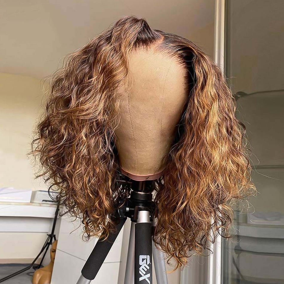 Raw Indian Virgin curly wave Human Hair Hd Full Lace Frontal Wig Natural Human Hair glueless wigs