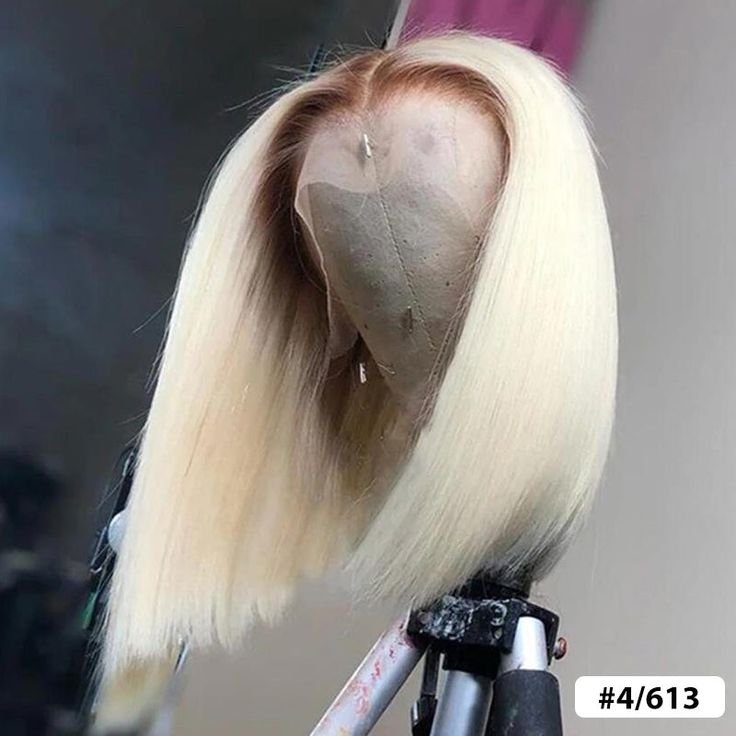 1B 613 Darkroot Short Straight Bob Human Hair Wigs Brazil Bob Wig Lace Front Human Hair Wigs For Black Women