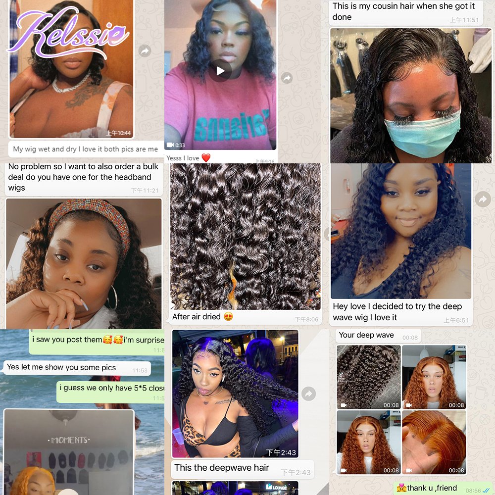 Brazilian Hair Lace Front Short Deep Wave Bob Wig,Virgin Remy 100% Real Human Hair Wig,Water Wave Bob Wigs For Black Women