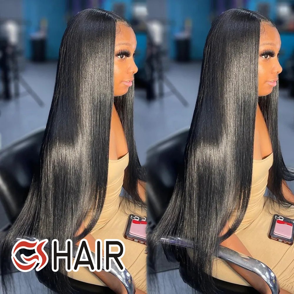 GS 13X4 Transparent Full Hd Lace Frontal Wig,Raw Vietnamese Hair Wig Products For Black Women,Natural Human Hair Lace Front Wigs