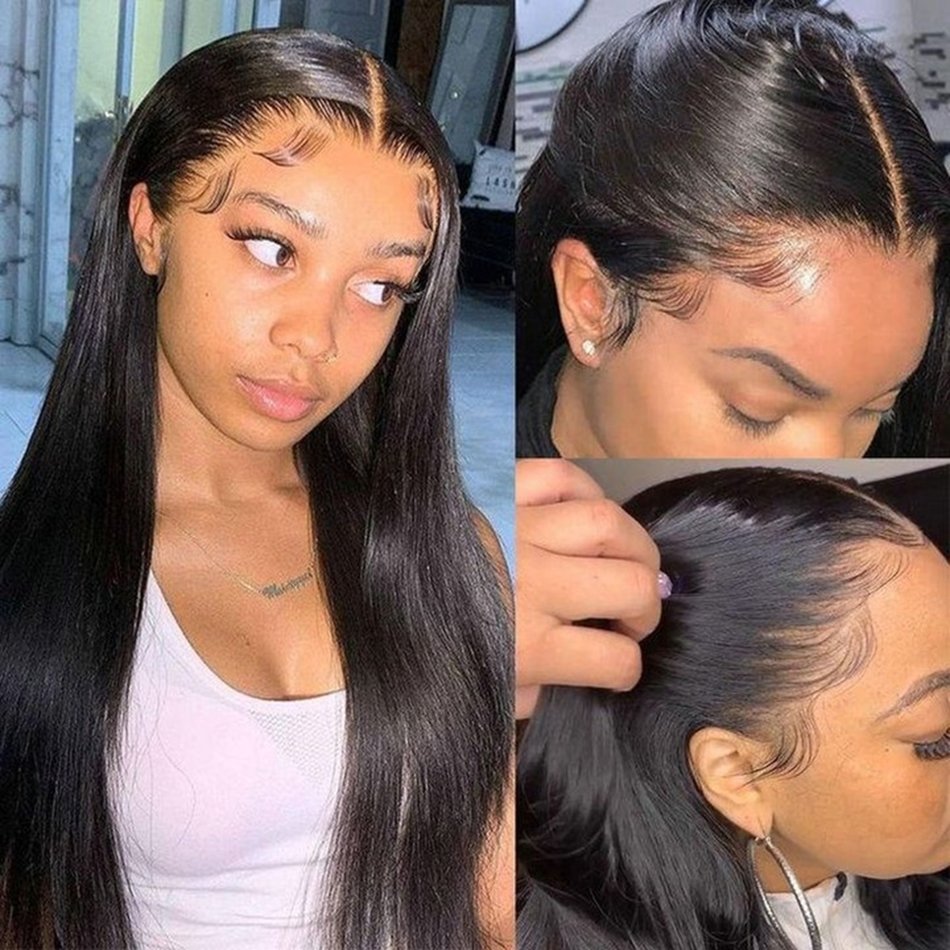 Ready To Ship Straight Brazilian Virgin Hair 13x4 Transparent Lace 100% Human Hair Wigs Wholesale 200% Density Lace Front Wigs