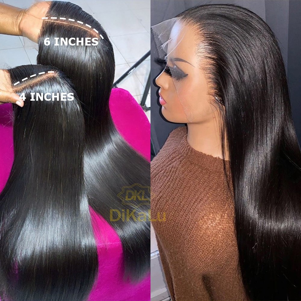 DKL 180% Glueless Full Hd Lace Wigs Human Hair Lace Front,Raw Human Hair Wigs 360 Full Lace Wig,Glueless Wigs For Black Woman