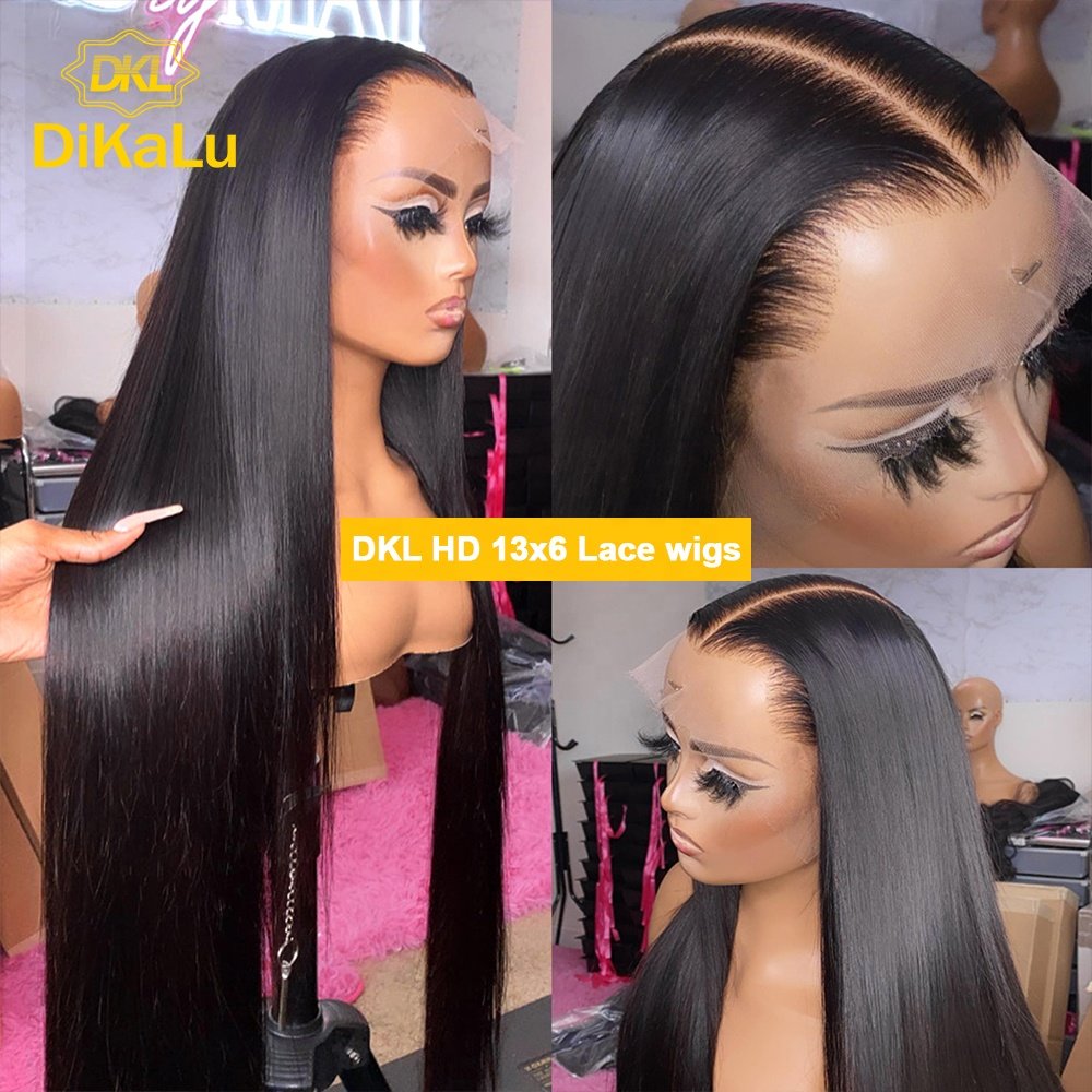 DKL 180% Glueless Full Hd Lace Wigs Human Hair Lace Front,Raw Human Hair Wigs 360 Full Lace Wig,Glueless Wigs For Black Woman
