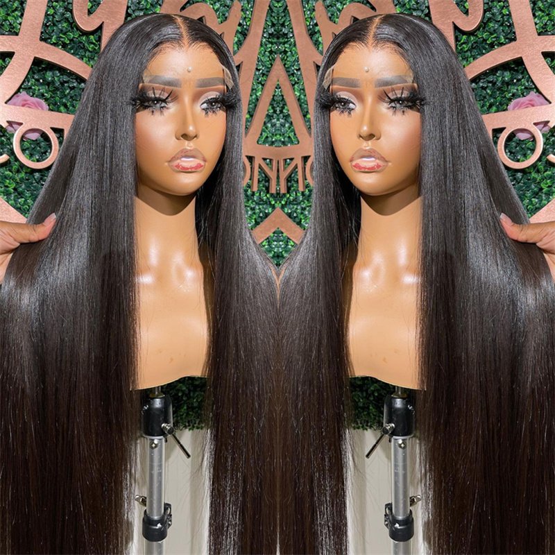 Natural Human Hair Wigs Wholesale Pre Plucked 13x4 Lace Front Wigs Body Wave Deep Wave Straight Rew Indian Hair Lace Frontal Wig