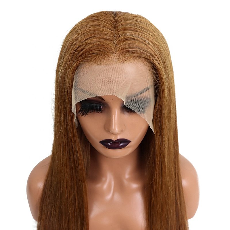 human hair wigs color #8 lace frontal wigs for black women top