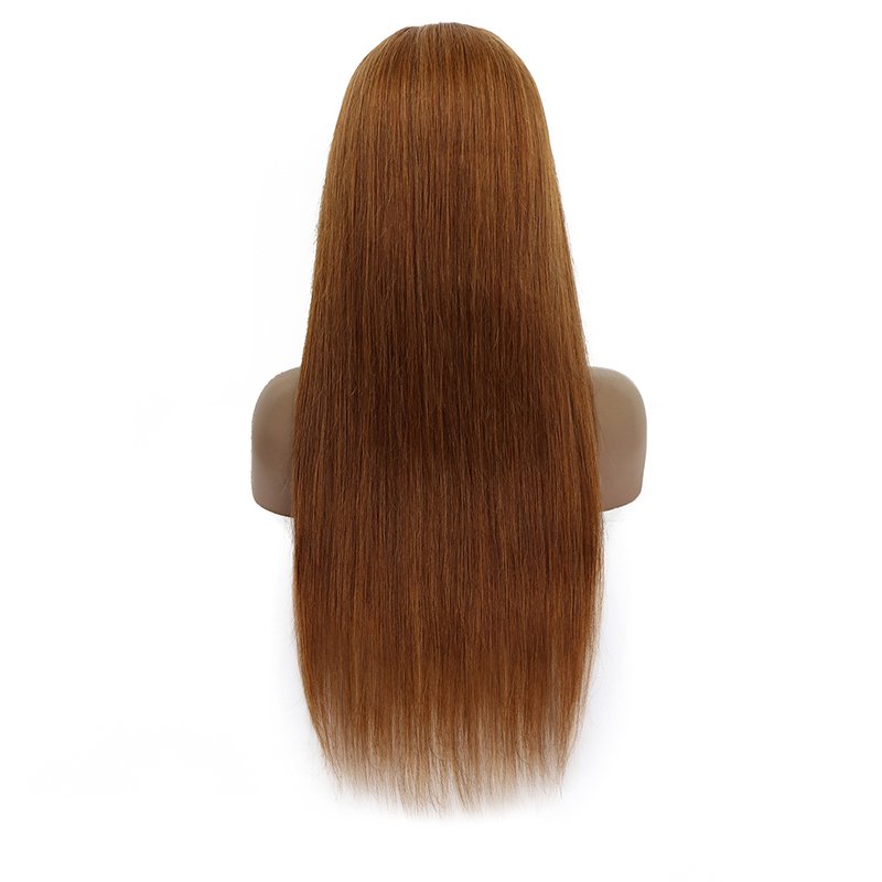 human hair wigs color #8 lace frontal wigs for black women top
