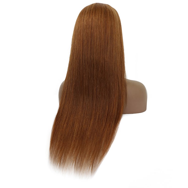 human hair wigs color #8 lace frontal wigs for black women top