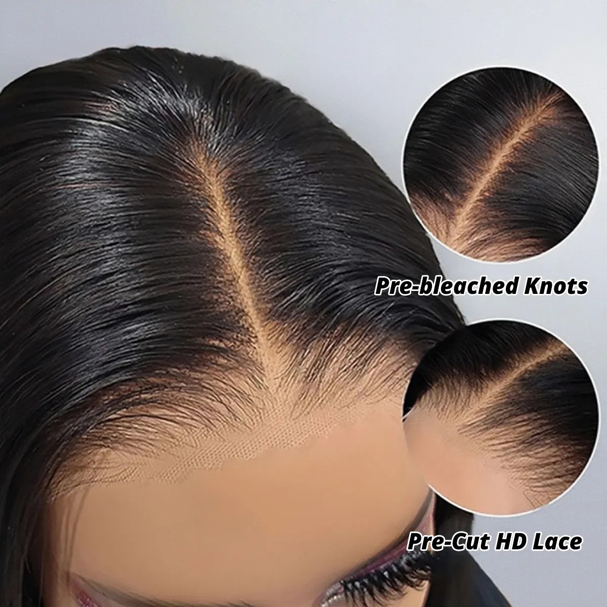 Glueless Body Wave Transparent Lace Front Wig Pre Plucked13x4 Pre Cut Ready to Wear Lace Closure Human Hair Wig for Women