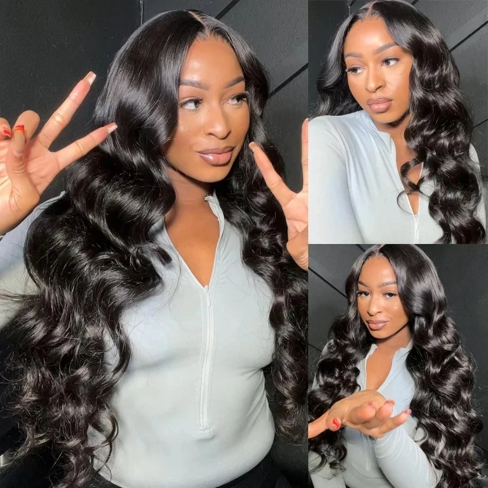 Glueless Body Wave Transparent Lace Front Wig Pre Plucked13x4 Pre Cut Ready to Wear Lace Closure Human Hair Wig for Women