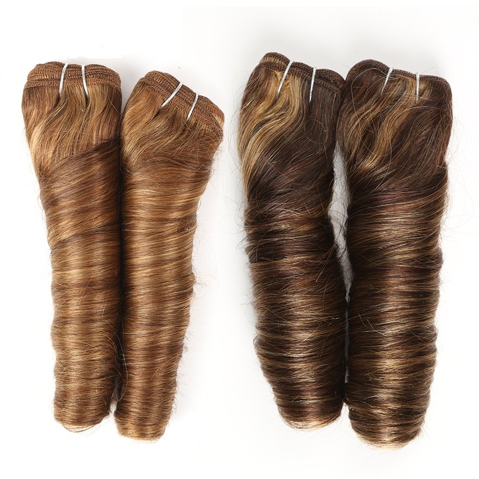 Double Drawn Funmi curly Ombre color 100% vietnamese Human Hair for black women