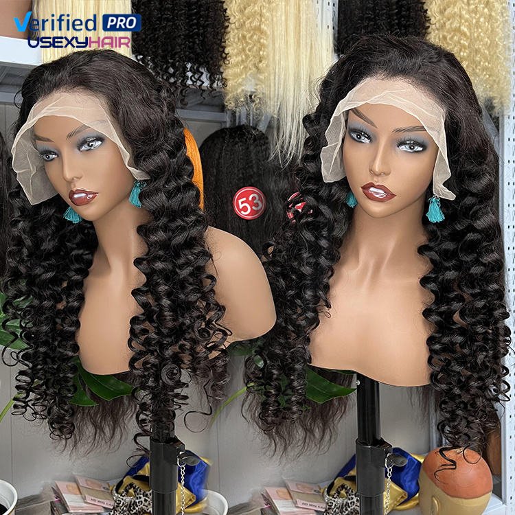 Wholesale Brazilian Human Hair Lace Front Wig,Loose Wave Virgin Hair Lace Wig For Black Women,Pre Pluck Lace Wig With Baby Hair